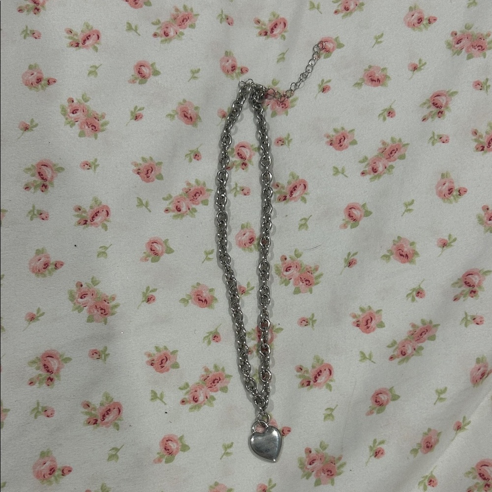 Silver Heart Pendant Necklace